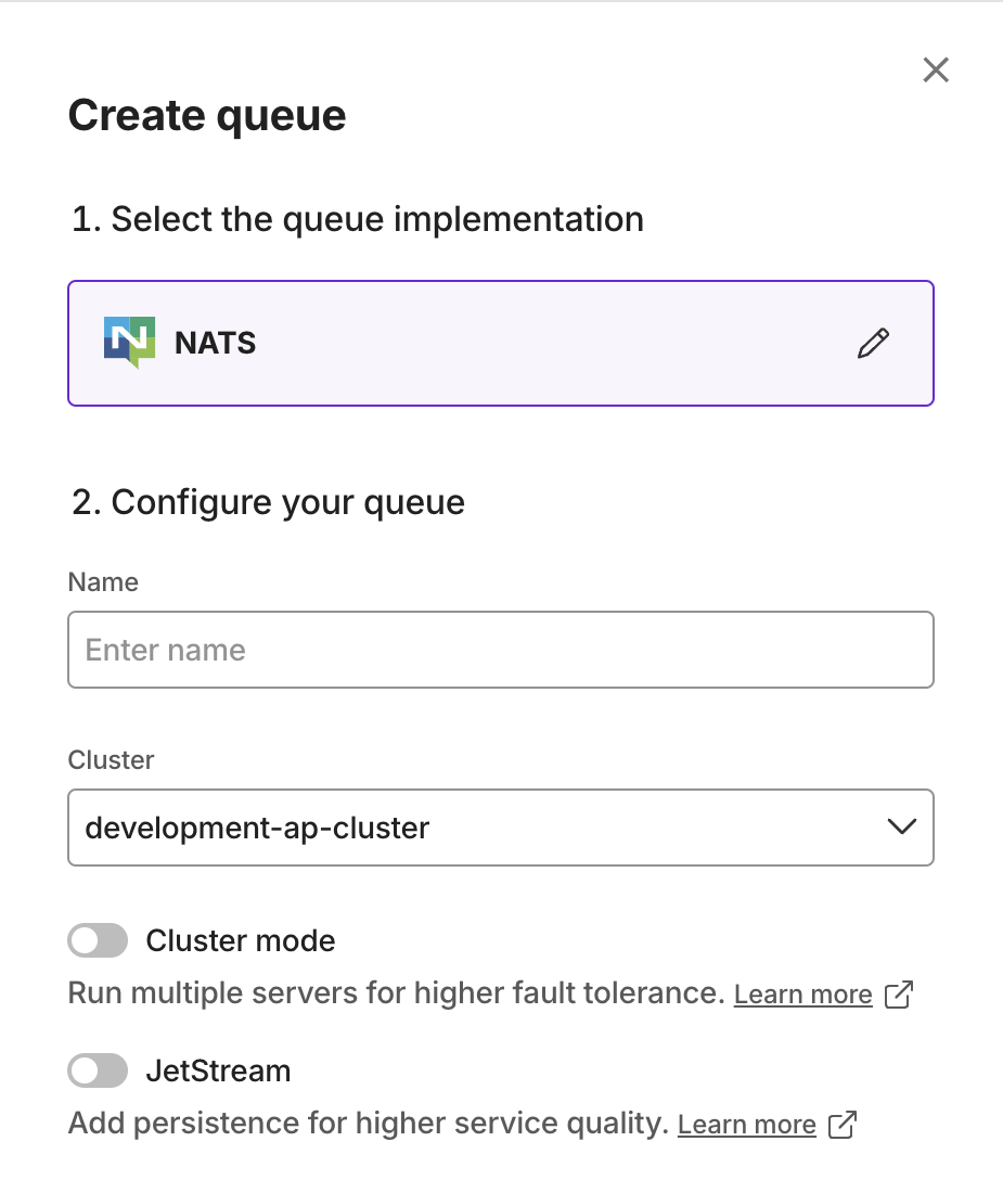 Configure NATS