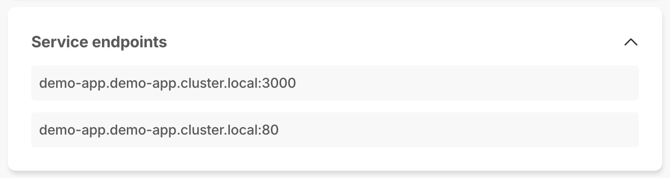 Expsoing service endpoints